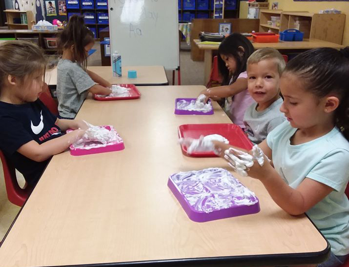 children doing art in class at a Preschool & Daycare Serving San Antonio, TX