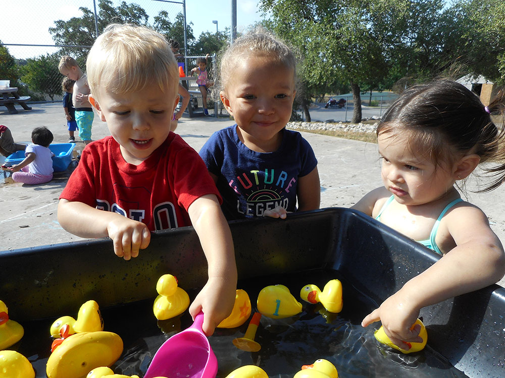 Children playing at a preschool in San Antonio, TX